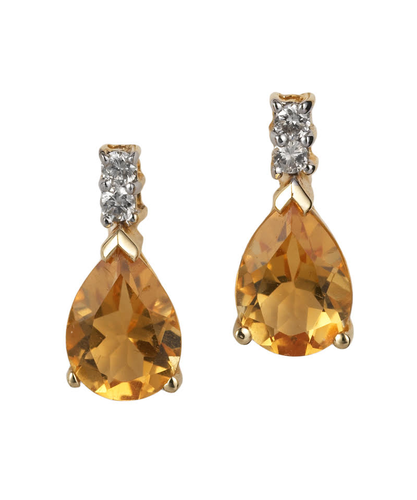 18ct Yellow Gold Citrine and Diamond Earrings
10-13-055