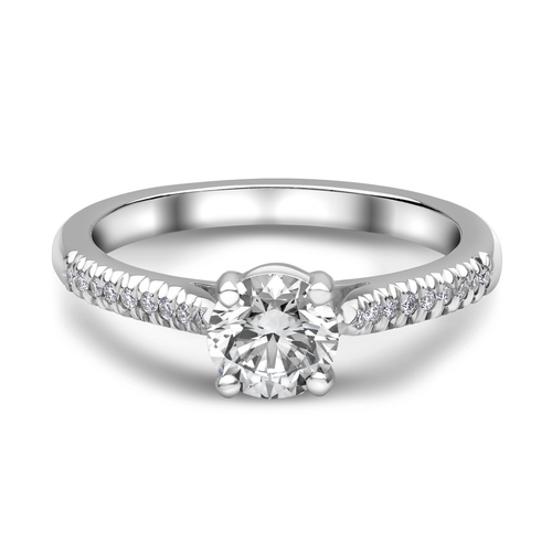 Platinum Diamond Solitaire Diamond Solders Ring
01-21-014