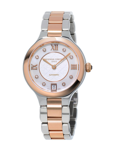 Ladies Steel and Rose Gold Frederique Constant Watch FC-306WHD3ER2B
