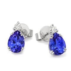 Tanzanite & diamond Stud Earrings - CEW1SPR7TZ