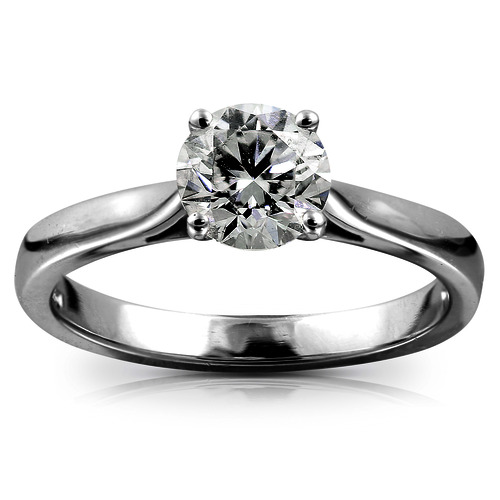 Platinum Single Stone Diamond Ring