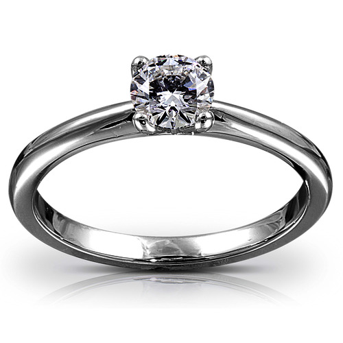 Platinum Single Stone Diamond Ring