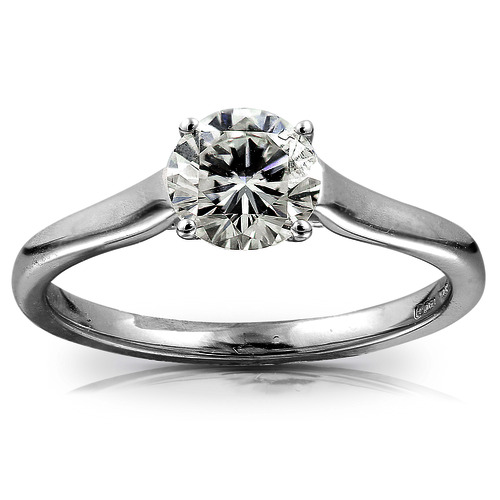 Platinum Single Stone Diamond Ring