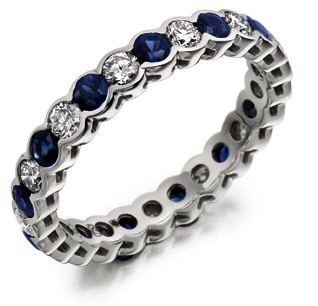 Raphael Sapphire & Diamond Full Eternity Ring
